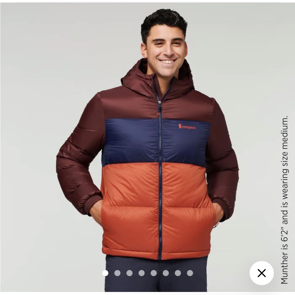 Men’s Hooded Solazo Cotopaxi jacket. Barely worn (maybe 3 times). Like New